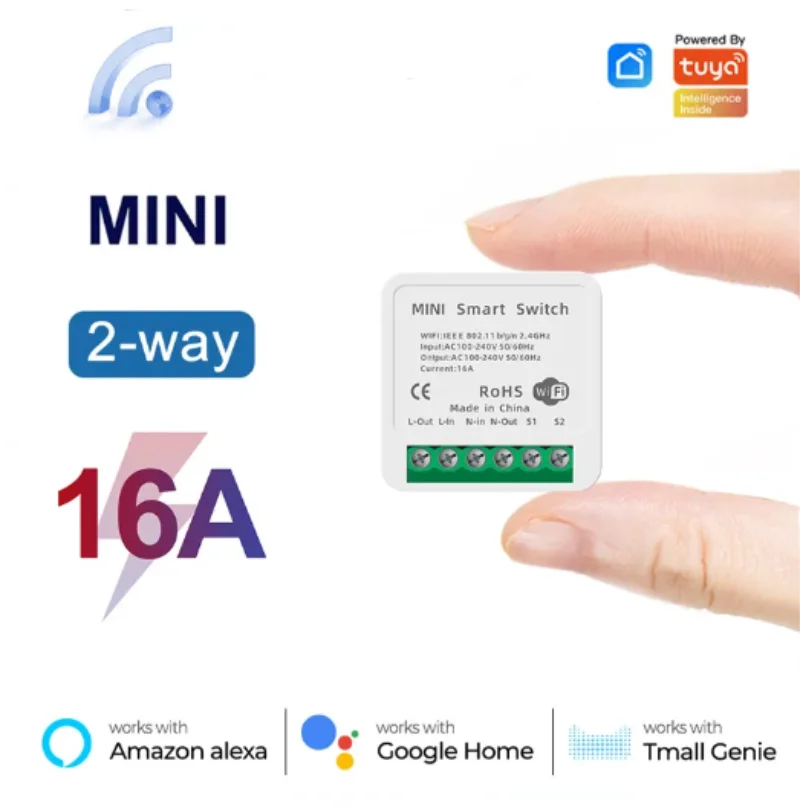 Tuya Mini 16A WiFi Switch Smar - Home Automation Ideas recensie en prijs